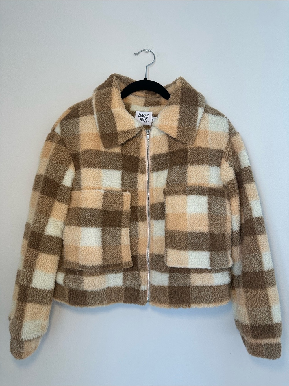Princess Polly Brown Plaid Doria Jacket